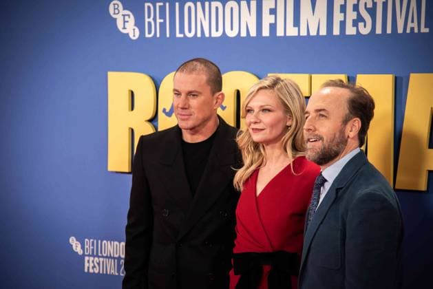 October 14, 2025, London, United Kingdom: (L-R) Channing Tatum, Kirsten Dunst and Director Derek Cianfrance attend the Roofman Headline Gala at the 69th BFI London Film Festival at The Royal Festival Hall. Roofman Headline Gala - The 69th BFI London Film Festival London United Kingdom - ZUMAs197 20251014_aaa_s197_214 Copyright: xLoredanaxSangiulianox