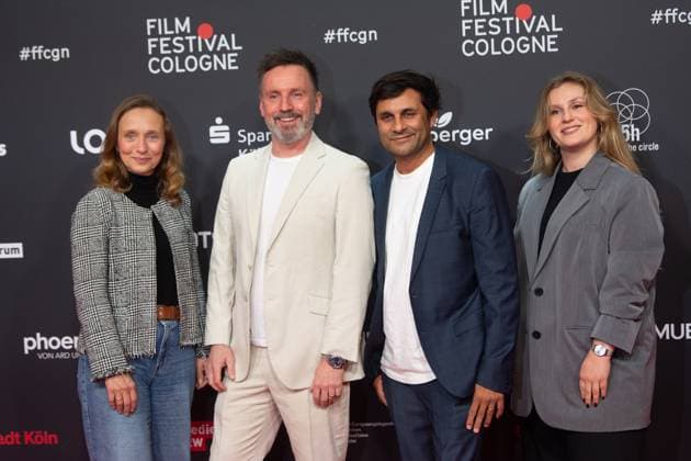 Dead Of Winter Photo Call In Cologne Brian Kirk, the film director, Maximillian Leo, the film producer, Christina Bentlage, and Kim Rentelmann pose for pictures during the Dead of Winter photo call at Film Palast during the Cologne Film Festival in Cologne, Germany, on October 15, 2025. cologne Germany  Copyright: xYingxTangx originalFilename: tang-notitle251015_np6NH.jpg