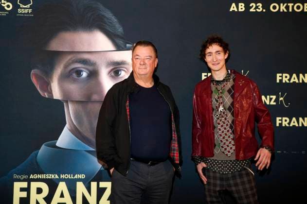 Peter Kurth und Idan Weiss bei der Premiere des Kinofilms Franz K. im Delphi Filmpalast am Zoo. Berlin, 15.10.2025