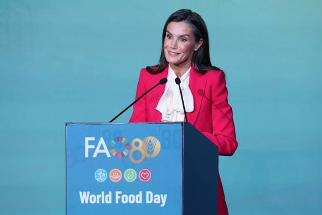 Rome, Italy, Italy: Rome, Italy October 16, 2025: Queen Letizia Ortiz. Global leaders, youth, and partners gather at FAO headquarters in Rome to celebrate World Food Day 2025, calling for action to ensure food security, protect our planet, and leave no one behind. Rome Italy  - ZUMAp169 20251016_zea_p169_240 Copyright: xmarcoxiacobuccix