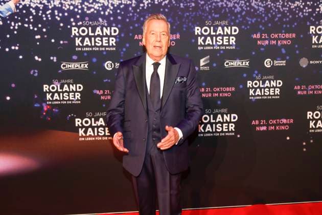 Weltpremiere des Roland Kaiser Konzertfilm 50 Jahre Roland Kaiser - Ein Leben für die Musik in Münster Münster, 16.10.2025 Roland Kaiser bei der Weltpremiere des Roland Kaiser-Konzertfilms in Münster NRW Copyright: xMatthiasxGränzdörferx