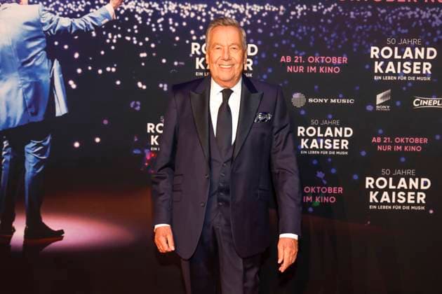 Weltpremiere des Roland Kaiser Konzertfilm 50 Jahre Roland Kaiser - Ein Leben für die Musik in Münster Münster, 16.10.2025 Roland Kaiser bei der Weltpremiere des Roland Kaiser-Konzertfilms in Münster NRW Copyright: xMatthiasxGränzdörferx