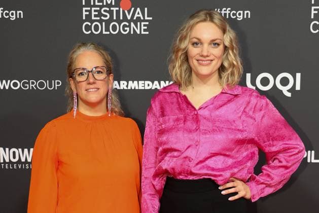 Gertje Forlong und Jennifer Buschmann bei der Ankunft zur Verleihung der Film Festvial Cologne Awards am 16.10.2025 im Cineplex Filmpalast in Koeln Film Festival Cologne Awards 2025 in Koeln