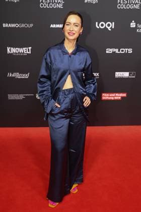 Bianca Hauda bei der Ankunft zur Verleihung der Film Festvial Cologne Awards am 16.10.2025 im Cineplex Filmpalast in Koeln Film Festival Cologne Awards 2025 in Koeln