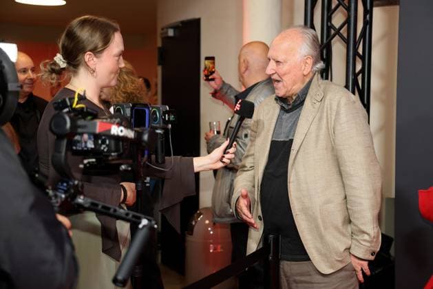 Werner Herzog, der Regisseur bei der Ankunft im Interview zur Auszeichnung mit dem Filmpreis Koeln im Rahmen der Film Festvial Cologne Awards am 16.10.2025 im Cineplex Filmpalast in Koeln Film Festival Cologne Awards 2025 in Koeln