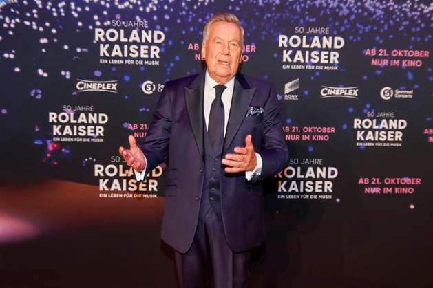 Weltpremiere des Roland Kaiser Konzertfilm 50 Jahre Roland Kaiser - Ein Leben für die Musik in Münster Münster, 16.10.2025 Roland Kaiser bei der Weltpremiere des Roland Kaiser-Konzertfilms in Münster NRW Copyright: xMatthiasxGränzdörferx
