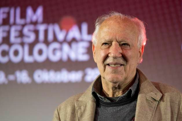 Regisseur, Filmemacher Werner HERZOG (mi.), Preistraeger Filmpreis Koeln 2025, Portrait, Portraet, freundlich, lachen, beim Film Festival Cologne, im Filmpalast Koeln, am 16.10.2025.