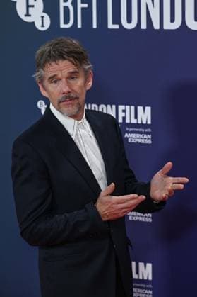 69th BFI London Film Festival LONDON, UNITED KINGDOM - OCTOBER 16: Ethan Hawke attends the premiere of the film Blue Moon during the 69th BFI London Film Festival held at the Royal Festival Hall in London, UK on October 16, 2025. Rasid Necati Aslim Anadolu London United Kingdom. Editorial use only. Please get in touch for any other usage.  Copyright: x2025xAnadoluxRasidxNecatixAslimx