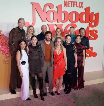 Nobody Wants This Season 2 Premiere - Los Angeles, USA LOS ANGELES, USA. October 16, 2025: Adam Brody, Kristen Bell, Jackie Tohn, Timothy Simons, Justine Lupe, Paul Ben-Victor, Erin Foster, Sara Foster & Oly Obst at the season 2 premiere for Nobody Wants This at the Egyptian Theatre. Los Angeles CA USA Copyright: xPaulxSmith Featureflashx