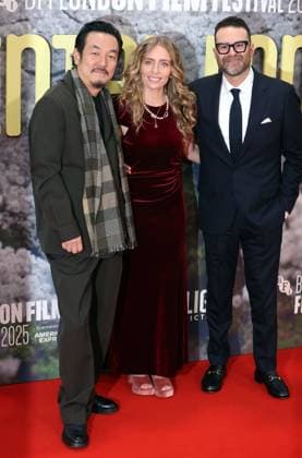 Rental Family UK premiere Shin Yamaguchi, Julia Lebedev and Eddie Vaisman at the screening of the movie Rental Family at The 69th BFI London Film Festival, London London Royal Festival Hall UK Copyright: xFredxDuvalx