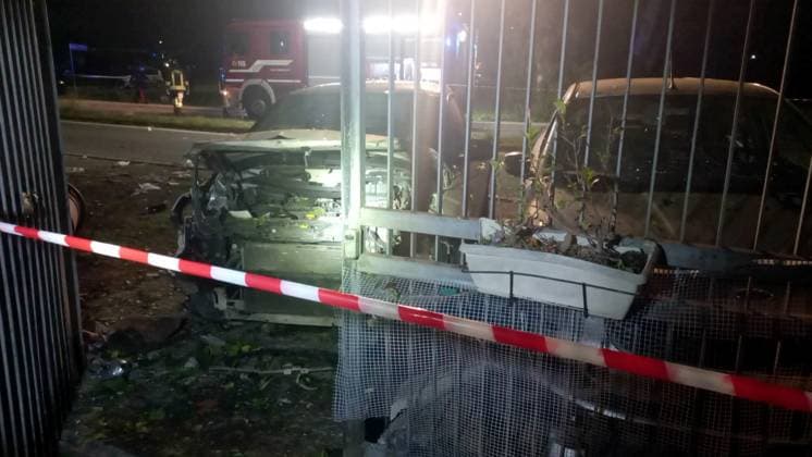 Pomezia, bomb destroys Sigfrido Ranucci s car, the attack occurred overnight in Pomezia.  Copyright: xFotogrammax xipa-agency.netx xFotogrammax IPA_Agency_IPA66687495