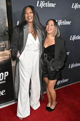 Garcelle Beauvais und Kat Kou bei der Premiere des Lifetime-Films Taken at a Truck Stop: A Black Girl Missing im Garland Theatre. Los Angeles, 16.10.2025