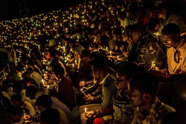RWA RWANDA RUANDA Kigali Die Gedenkfeier im Amahoro Stadion bildete den Abschluß der Feierlichkeiten zur Erinnerung an den Völkermord an ruandischen Tutsi vor 25 Jahren RWA RWANDA RUANDA Kigali The memorial service at Amahoro Stadium marked the end of the commemoration of the genocide of Rwandan Tutsis 25 years ago Copyright: imageBROKER KarstenxThielker ibljjr15256760.jpg