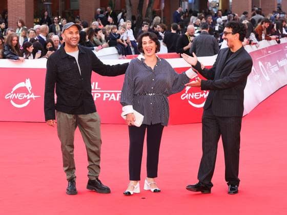 : Roma Cinema Fest 2025, day 3, Photocall of the film La petit Cousine de Mehdi In the photo: Amine Adjina, Hiam Abbass, Younes Boucif,  - ZUMAp169 20251017_zea_p169_699 Copyright: xMarcoxProvvisonatox