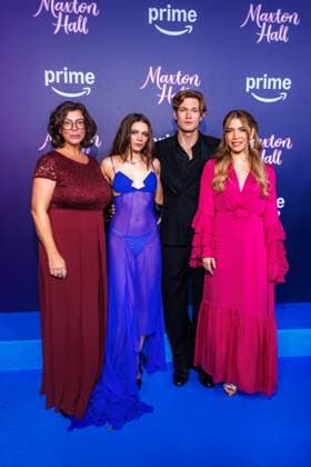 Amazon Premiere - Maxton Hall - Die Welt Zwischen Uns - Petra Hengge, Harriet Herbig-Matten, Damian Hardung und Ceylan Yildirim bei der Amazon Prime Serien Premiere Maxton Hall - Die Welt Zwischen Uns im Tempodrom am 17.10.2025 in Berlin. Copyright: xEventpressxKochanx