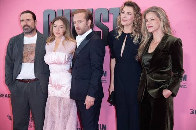 London Film Festival 2025 - Christy Arrivals at Royal Festival Hall, Southbank, London (L-R) - Director David MichÃ d, Sydney Sweeney, Ben Foster, Mirrah Foulkes and Kerry Kohansky-Roberts attends the Headline Gala of Christy at The 69th BFI London Film Festival at Royal Festival Hall, Southbank, London, England, UK on Friday 17 October, 2025., Credit:Justin Ng Avalon UK, England, London, Royal Festival Hall, Southbank  Copyright: xJustinxNgx xAvalonx 1046210186