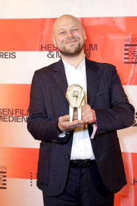 Marcin Wierzchowski bei der 36. Verleihung des Hessischen Film- und Kinopreises 2025 in der Alten Oper. Frankfurt am Main, 17.10.2025