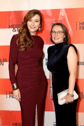 Katrin Bauerfeind und Anna Schoeppe bei der 36. Verleihung des Hessischen Film- und Kinopreises 2025 in der Alten Oper. Frankfurt am Main, 17.10.2025