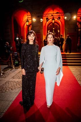 17.20.2025 xesx Frankfurt am Main, Alte Oper Hessische Film- und Kinopreis 2025 Schauspielerinnen Pegah Ferydoni und Melika Foroutan