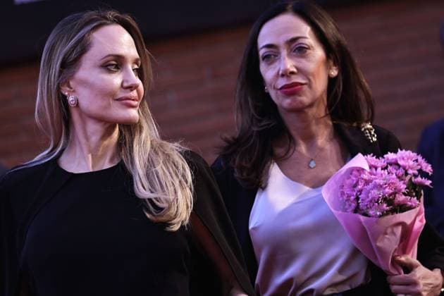 October 18 2025 - Actress and producer ANGELINA JOLIE on the red carpet of the Rome Film Festival for the movie by director Alice Winocour. . EvandroInetti_via ZUMA Wire Rome Italy - ZUMAi15_ 20251018_zaf_i15_026 Copyright: xEvandroxInettix