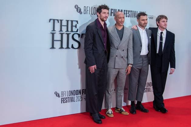 The History of Sound Headline Gala at the 69th BFI London Film Festival at The Royal Festival Hall - 18 Oct 2025 (L-R) Josh O Connor, Director Oliver Hermanus, Ben Shattuck and Paul Mescal attend The History of Sound Headline Gala at the 69th BFI London Film Festival at The Royal Festival Hall. London United Kingdom Copyright: xLoredanaxSangiulianox xSOPAxImagesx LSangiuliano-8577