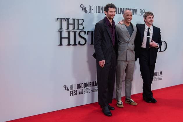 October 18, 2025, London, United Kingdom: (L-R) Josh O Connor, Director Oliver Hermanus and Paul Mescal attend The History of Sound Headline Gala at the 69th BFI London Film Festival at The Royal Festival Hall. London United Kingdom - ZUMAs197 20251018_aaa_s197_182 Copyright: xLoredanaxSangiulianox