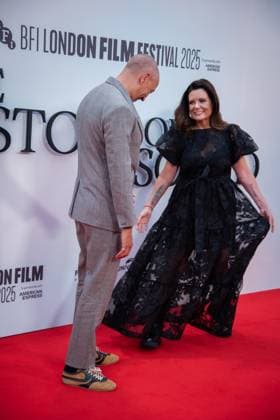 October 18, 2025, London, United Kingdom: Director Oliver Hermanus and ThÃ resa Ryan attend The History of Sound Headline Gala at the 69th BFI London Film Festival at The Royal Festival Hall. London United Kingdom - ZUMAs197 20251018_aaa_s197_188 Copyright: xLoredanaxSangiulianox