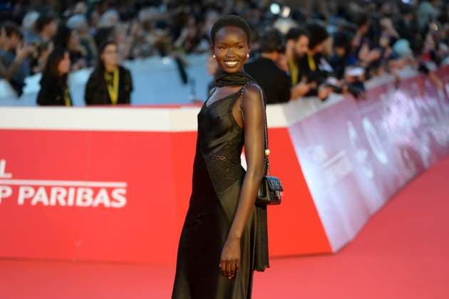 Couture red carpet in Rome, Italy - 18 Oct 2025 Anyer Anei attends the red carpet of movie Couture during the Rome Film Fest 2025 at Auditorium Parco della Musica. Rome Italy Copyright: xMarioxCartellix xSOPAxImagesx _DSC7418