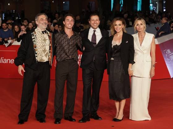 Rome, Italy: Rome Cinema Fest 2025, day 4, red carpet for the film The Eyes of Others. Pictured: Filippo Timi, Matteo Olivetti, Andrea De Sica, Jasmine Trinca, and Anna Ferzetti. Rome Italy  - ZUMAp169 20251018_zea_p169_1837 Copyright: xMarcoxProvvisionatox