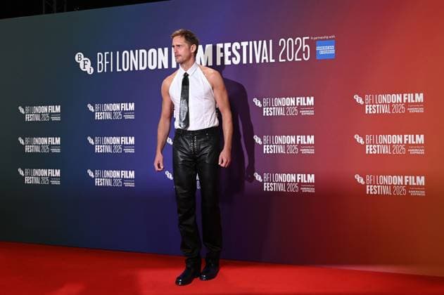 PILLION Gala at 69th BFI London Film Festival LONDON, UNITED KINGDOM - OCTOBER 18: Alexander Skarsgard attends the UK premiere of PILLION during the 69th BFI London Film Festival at the Royal Festival Hall in London, United Kingdom on October 18, 2025. Rasid Necati Aslim Anadolu London United Kingdom. Editorial use only. Please get in touch for any other usage.  Copyright: x2025xAnadoluxRasidxNecatixAslimx