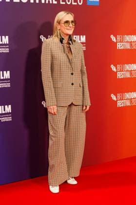 UK Premiere of Pillion, BFI London Film Festival, Royal Festival Hall, London, UK, 18 October 2025. Lesley Sharp - BFI London Film Festival - Red carpet - UK Premiere of Pillion - Royal Festival Hall in London, UK on 18th October 2025, Credit:Manuela Langotsch Avalon United Kingdom, London, Royal Festival Hall  Copyright: xManuelaxLangotschx xAvalonx 1046544591
