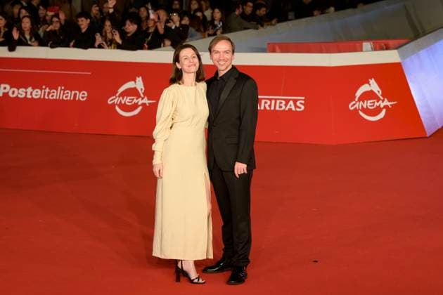 Good boy red carpet in Rome, Italy - 19 Oct 2025 Kinga Komasa (l) and Jan Komasa (r) attend the Good boy movie red carpet at Auditorium Parco della Musica at Rome Film Fest 2025. Rome Italy Copyright: xMarioxCartellix xSOPAxImagesx _DSC8385