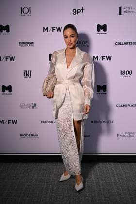 MELBOURNE FASHION WEEK 2025, Olivia Molly Rogers poses for a photo during the Melbourne Fashion Week Media preview in Melbourne, Monday, October 20, 2025. ( NO ARCHIVING MELBOURNE VICTORIA AUSTRALIA  Copyright: xJAMESxROSSx 20251020120619257813