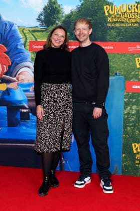 Mira Huber und David Zimmerschied bei der Premiere des Kinofilms Pumuckl und das große Missverständnis im Mathäser Filmpalast. München, 19.10.2025