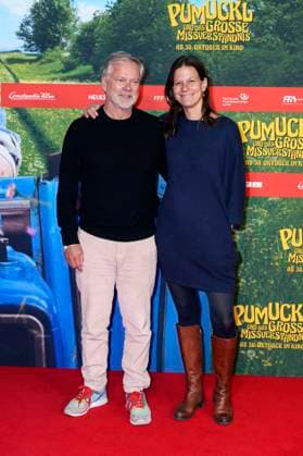 Oliver Koppert mit Ehefrau Stephanie Koppert bei der Premiere des Kinofilms Pumuckl und das große Missverständnis im Mathäser Filmpalast. München, 19.10.2025
