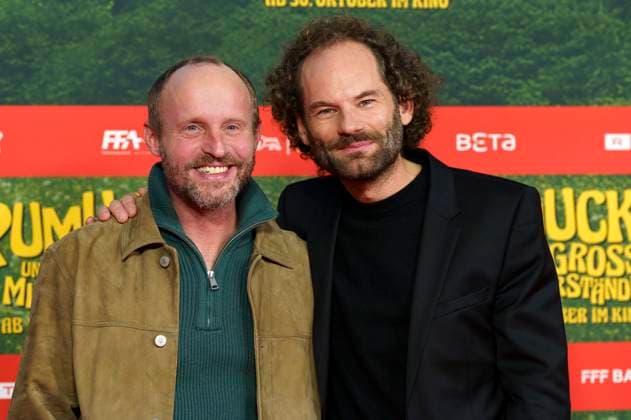 Florian Brückner und Maximilian Schafroth bei der Premiere des Kinofilms Pumuckl und das große Missverständnis im Mathäser Filmpalast. München, 19.10.2025