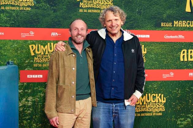 Florian Brückner und Marcus H. Rosenmüller bei der Premiere des Kinofilms Pumuckl und das große Missverständnis im Mathäser Filmpalast. München, 19.10.2025