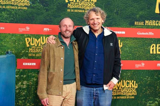 Florian Brückner und Marcus H. Rosenmüller bei der Premiere des Kinofilms Pumuckl und das große Missverständnis im Mathäser Filmpalast. München, 19.10.2025