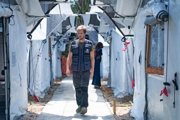 (251020) -- BULAPE, Oct. 20, 2025 -- A staff member of the (WHO) walks through an Ebola treatment center in the Bulape health zone, the Democratic Republic of the Congo (DRC), Oct. 16, 2025. The (WHO) said Sunday that health authorities could declare the end of the current Ebola outbreak in the Democratic Republic of the Congo (DRC) in early December if no new cases are detected before then. TO GO WITH WHO says DRC could declare end of Ebola outbreak by December ( Handout via Xinhua) DR CONGO-BULAPE-EBOLA-WHO-ANNOUNCEMENT WorldxHealthxOrganization 