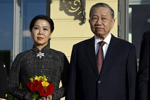 General Secretary of the Central Committee of the Communist Party of Vietnam, To Lam and his spouse Ngo Phuong Ly at the Presidental Palace in Helsinki, Finland on October 21, 2025. Helsinki Finland  Copyright: xMarkkuxUlanderx LKFTJK20251021102425KVBP