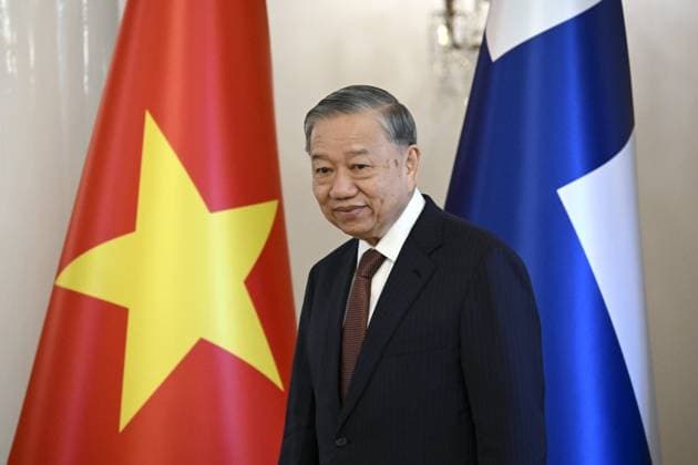 General Secretary of the Central Committee of the Communist Party of Vietnam, To Lam at the Presidental Palace in Helsinki, Finland on October 21, 2025. Helsinki Finland  Copyright: xMarkkuxUlanderx LKFTJK20251021110657VOYM