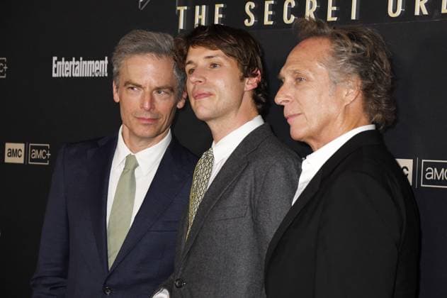 NEW YORK, NY- OCTOBER 21: Justin Kirk, Nicholas Denton and William Fichtner at the premiere celebration of Anne Rice™s Talamasca: The Secret Order on October 21, 2025 at the SPYSPACE Museum in New York City. Copyright: xMediaPunchx