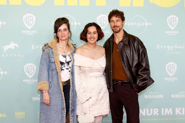 Nora Tschirner, Jerusha Wahlen und Florian David Fitz bei der Premiere des Kinofilms No Hit Wonder im Mathäser Filmpalast. München, 21.10.2025