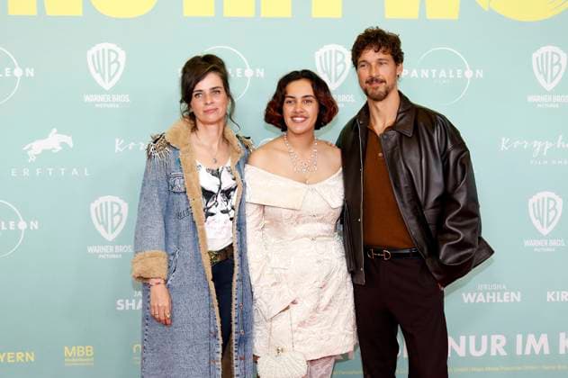 Nora Tschirner, Jerusha Wahlen und Florian David Fitz bei der Premiere des Kinofilms No Hit Wonder im Mathäser Filmpalast. München, 21.10.2025