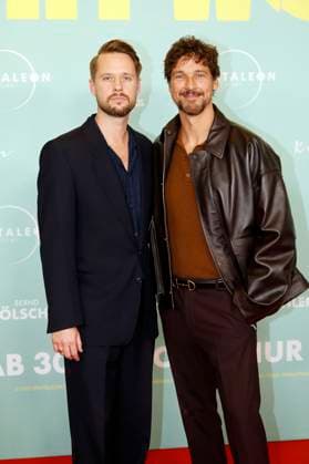 Florian Dietrich und Florian David Fitz bei der Premiere des Kinofilms No Hit Wonder im Mathäser Filmpalast. München, 21.10.2025