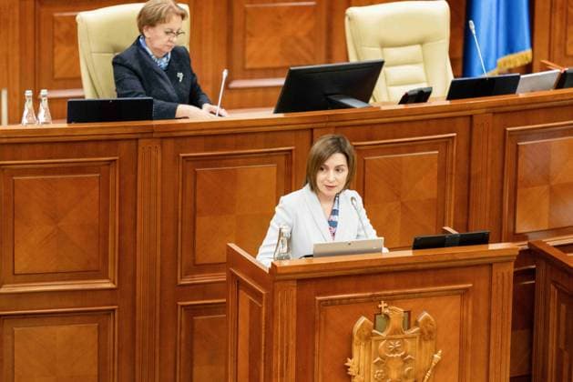 MOLDOVA, CHISINAU - OCTOBER 22, 2025: President Maia Sandu speaks during the inaugural session of the 12th parliament of Moldova Chisinau Moldova  - ZUMAt Of 20251022_zaa_t113_303 Copyright: xÐ ÐµÐ½Ð¸ÑÐ¾Ð²xÐ’Ð°Ð Ð¸Ð¼x