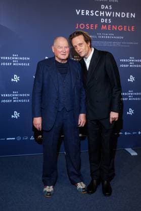 Premiere - Das Verschwinden des Josef Mengele - Burghart Klaußner und August Diehl bei der Premiere des Kinofilms Das Verschwinden des Josef Mengele im Delphi-Filmpalast am 22.10.2025 in Berlin. Copyright: xEventpressxKochanx