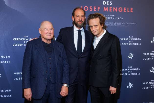 Premiere - Das Verschwinden des Josef Mengele - Burghart Klaußner, Oliver Guez und August Diehl bei der Premiere des Kinofilms Das Verschwinden des Josef Mengele im Delphi-Filmpalast am 22.10.2025 in Berlin. Copyright: xEventpressxKochanx
