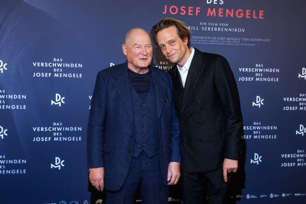 Premiere - Das Verschwinden des Josef Mengele - Burghart Klaußner und August Diehl bei der Premiere des Kinofilms Das Verschwinden des Josef Mengele im Delphi-Filmpalast am 22.10.2025 in Berlin. Copyright: xEventpressxKochanx