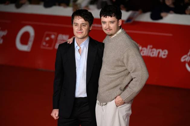 Oscar Boyson and Asa Butterfield attend the Our Hero, Balthazar red carpet during the 20th Rome Film Festival at Auditorium Parco della Musica in Rome (Italy), October 22, 2025. andreaxstaccioli